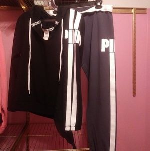 VS PINK L Split Neck Hoodie & Gyms EUC